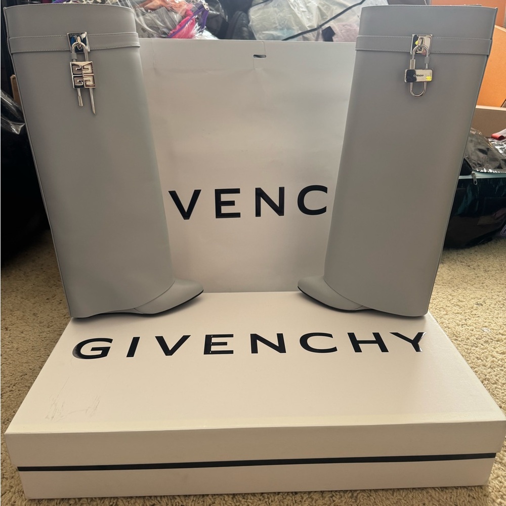 Givenchy Gray Knee-High Boots